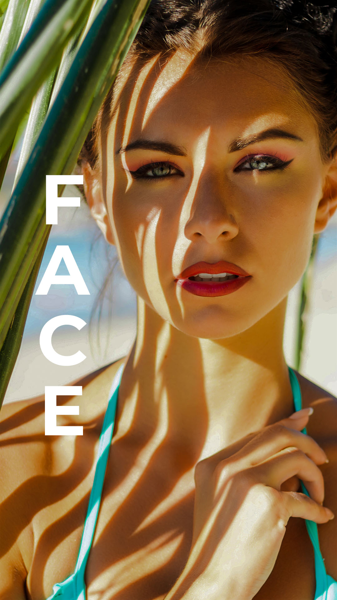 close-up portrait of a beautiful sexy amazing luxurious brunette